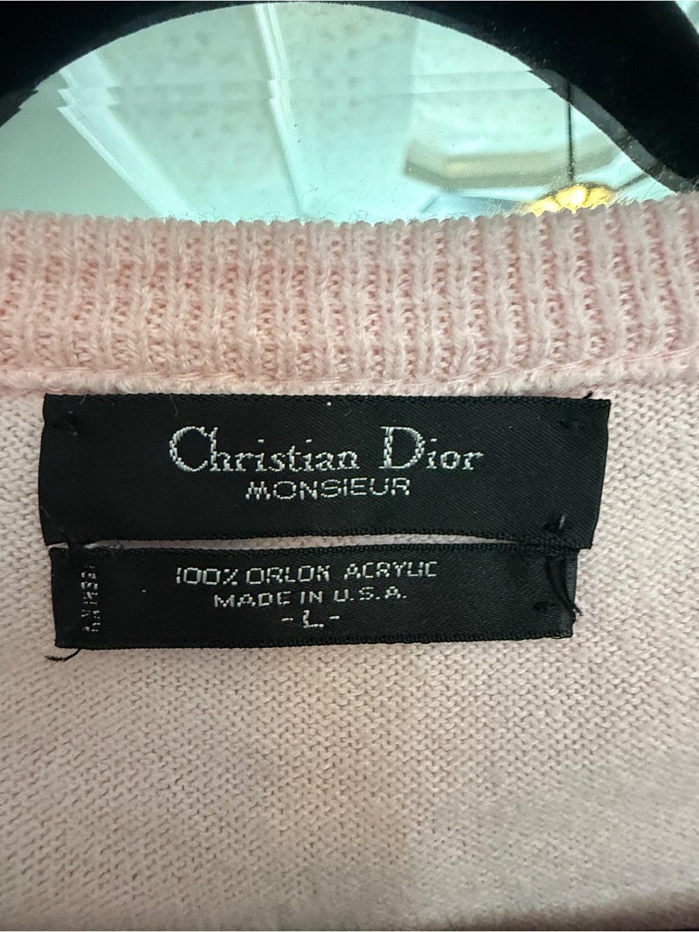 Dior Men’s Light Pink Knit Sweater - Christian Dior